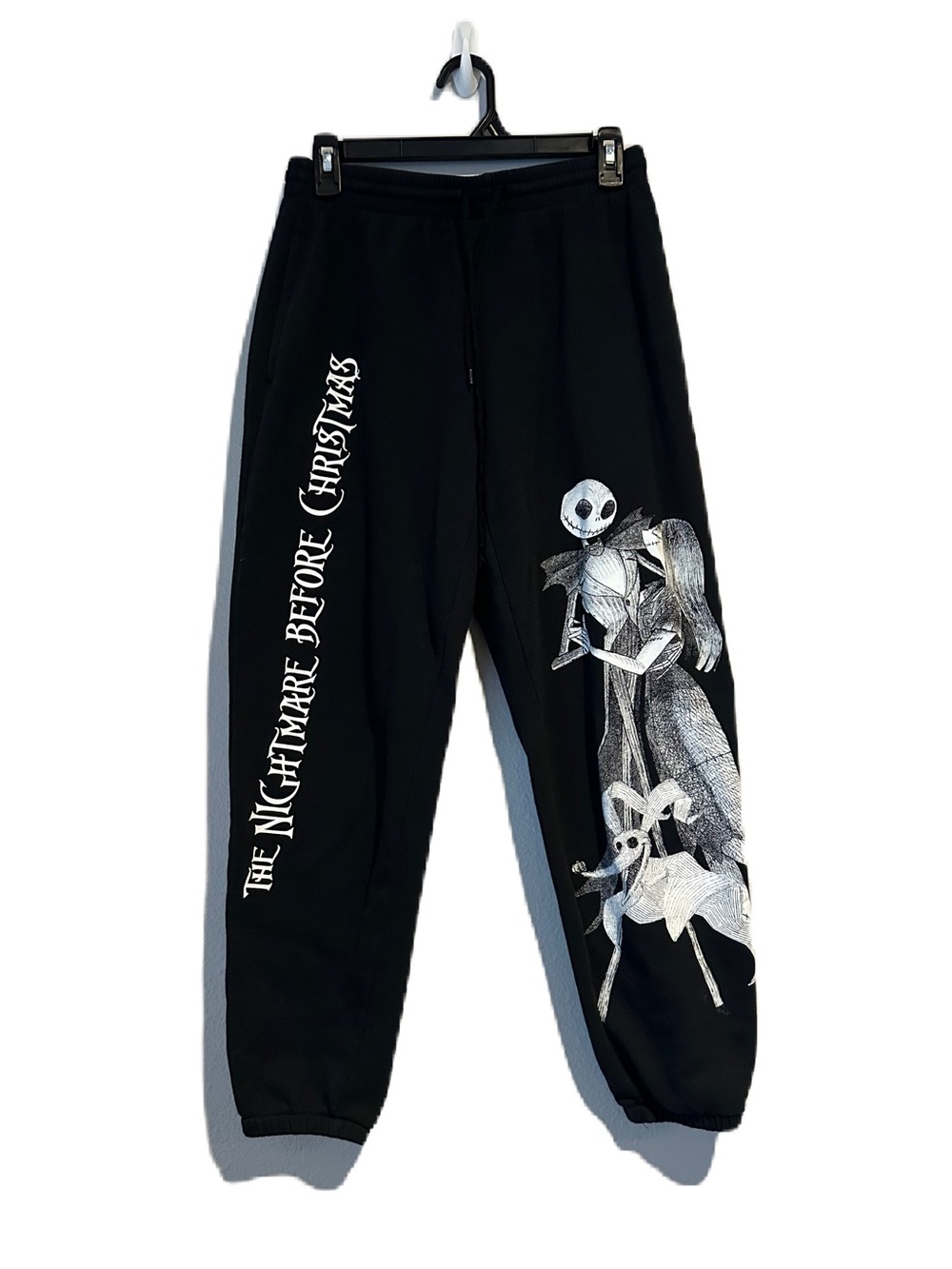 Nightmare Before Christmas Jack and Sally Black Sweatpants